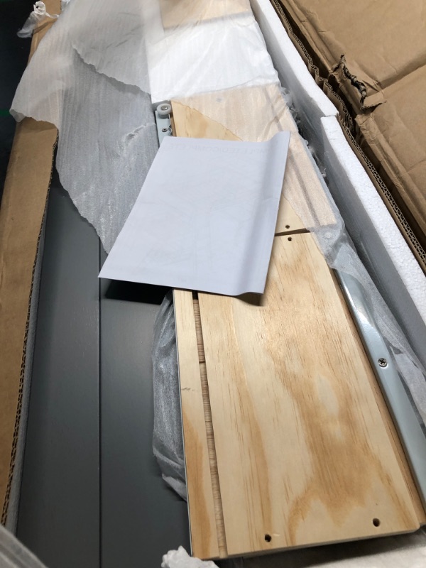 Photo 1 of (box 2/2)
Ball & Cast Full Size Loft Bed with L-Shaped Multi-Storage Desk and LED Light and USB Charging Station,Full Bed Frame w/Storage Bench,Safety Guard & Ladder,No Box Spring Needed,Grey