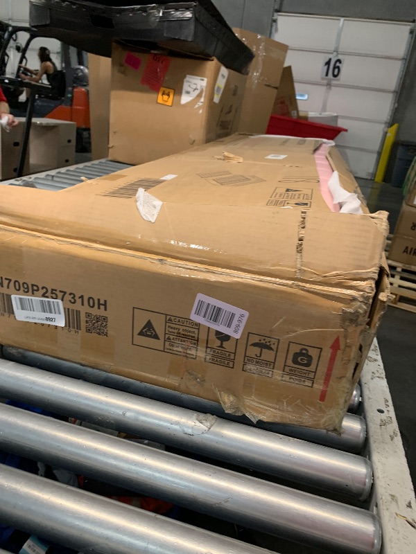 Photo 1 of **************INCOMPLETE ITEM, THIS IS ONLY BOX #1 OUT OF 2**************
KALALLA Upholstered Full Size Daybed with Trundle, Day Bed Frame with Storage L-Shaped Headboard USB Ports and LED Belt, No Box Spring Needed for Kids, Girls, Adults - Pink
