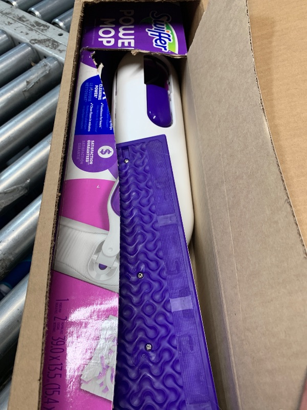 Photo 1 of ***(MISSING PARTS/ NOT A COMPLETE SET)***Swiffer PowerMop Multi-Surface Mop Kit for Floor Cleaning, Includes PowerMop, 2 Mopping Pad Refills, 1 Cleaning Solution with Fresh Scent and 2 Batteries