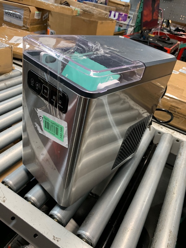 Photo 1 of ***(PARTS ONLY/ NON FUNCTIONAL)*** Aeitto Nugget Ice Maker Countertop, Pellet Ice Machine Soft Chewable Ice 40lbs/Day, One-Click Operation, Auto Self-Cleaning Crushed Ice Makers Stainless with Scoop for Home/Kitchen/Office (Silver)