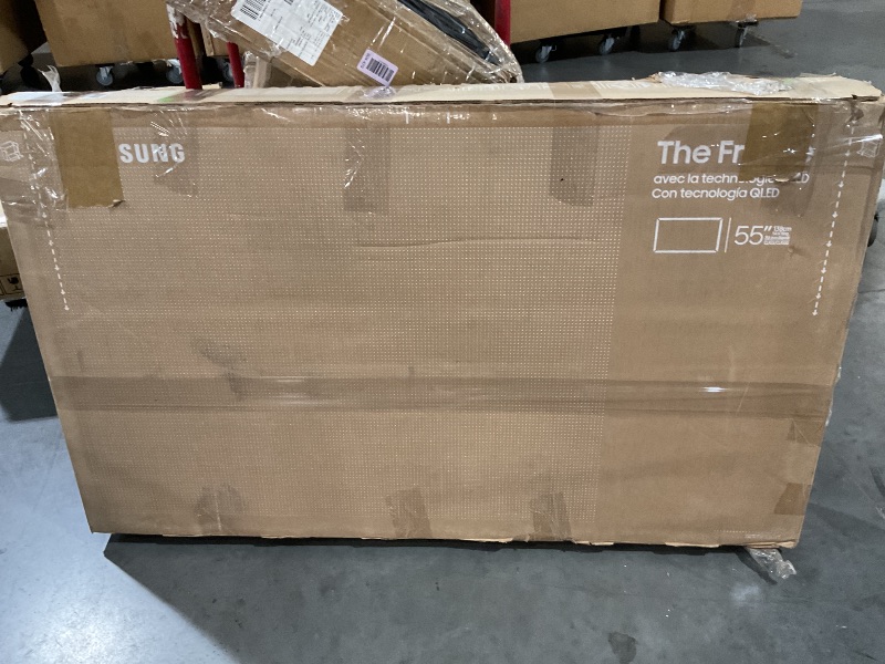 Photo 1 of ********FINAL SALE-MISSING ALL ACCESSORIES INCLUDING ONECONNECT BOX*************
SAMSUNG 55-Inch Class QLED 4K LS03D The Frame Series Quantum HDR Smart TV w/Dolby Atmos, Art Mode, Anti-Reflection, Customizable Frame, Slim Fit Wall Mount with Alexa Built-i