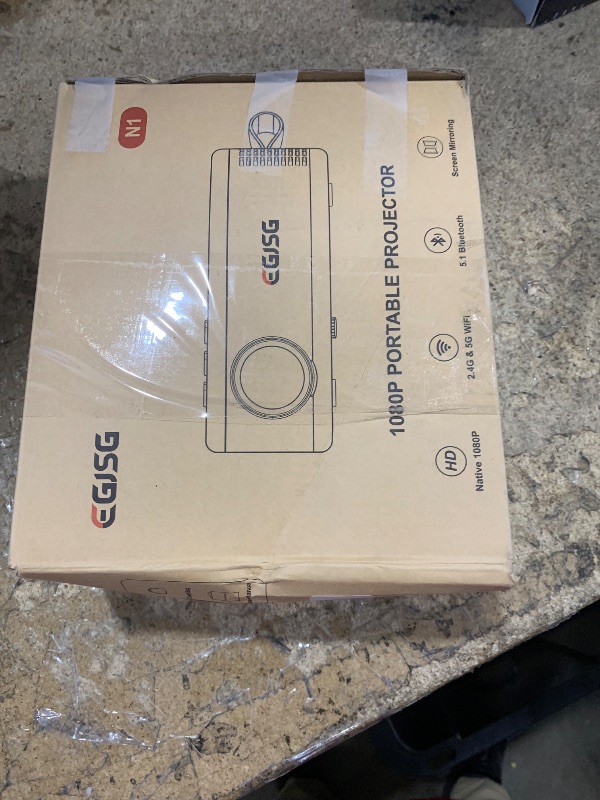 Photo 1 of Projector with WiFi and Bluetooth, 1080P Full HD Portable Projector, 4K Supported Outdoor Projector, Lag-free 5G WIFI 6, Compatible with iPhone, Android, PC, TV Stick, PS5, Xbox