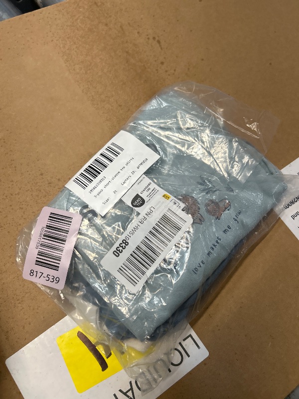 Photo 1 of ** 3 PACK ALL BLUE** Simple Joys by Carter's Baby Boys' 3-Pack Short-Sleeve Tee Shirts, Dusty Blue/Gold Stripe/Tapestry Blue Stripe