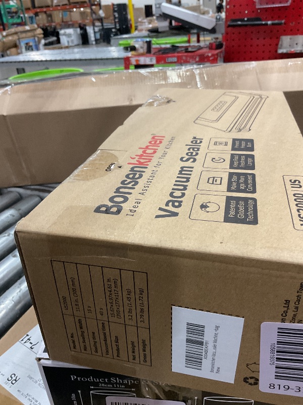 Photo 1 of [Updated 2025] Bonsenkitchen Vacuum Sealer Machine + 40 Vacuum Bags, Fast-Compact/Multi-Functional Food Vacuum Sealer with External Vacuum System, Silver