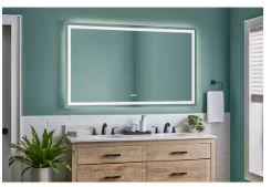 Photo 1 of  Rectangular Frameless Anti-Fog LED Light Wall Bathroom Vanity Mirror
