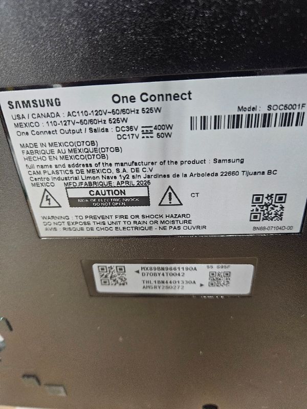 Photo 1 of **DAMAGE IN CORNER OF SCREEN, BLACK SPOT**SAMSUNG 55-Inch Class OLED S95F 4K Glare Free Smart TV (2025 Model) NQ4 AI Gen3 Processor, OLED HDR Pro, Motion Xcelerator 164Hz, Dolby Atmos, Samsung Vision AI, Alexa Built-in