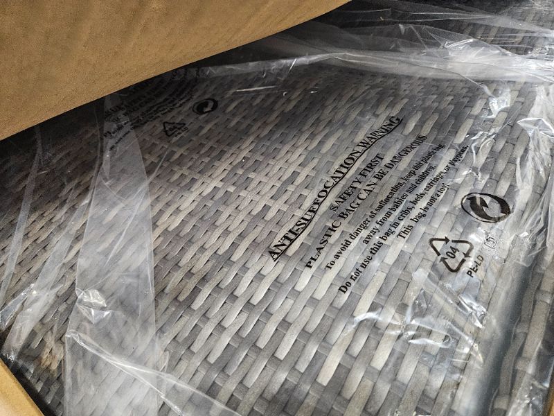 Photo 1 of * Only box # 2 is included of 3 Missing the rest ** Patio Furniture Set 5 Pieces, 7-Seat PE Rattan Wicker Outdoor Sectional Patio Conversation Set with Waterproof Cusions and Coffee Table, Grey and Grey