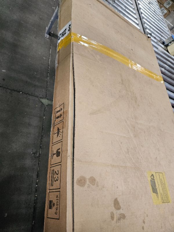 Photo 1 of * only 1 box, missing parts**  10x10ft Metal Outdoor Storage Shed with Window, Lockable Tool Storage Sheds, Oversized Steel Garden Sheds with Sloped Roof for Backyard, Patio, Garage, Lawn, Gray & White