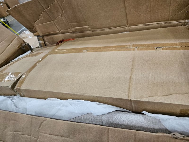 Photo 1 of **********INCOMPLETE ITEM, THIS IS ONLY 1 BOX IN A MULTI BOX SET*******************
KEIKI King Size Lift Up Storage Platform Bed Frame with Integrated Headboard, Upholstery Chenille Hydraulic Storage Bed with Slats, Easy Assembly, No Box Spring Required, 