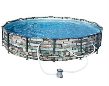 Photo 1 of ***********INCOMPLETE ITEM, THIS IS ONLY 1 BOX IN A MULTI BOX SET************
Steel Pro MAX Max 14' x 33" Backyard Pool Set