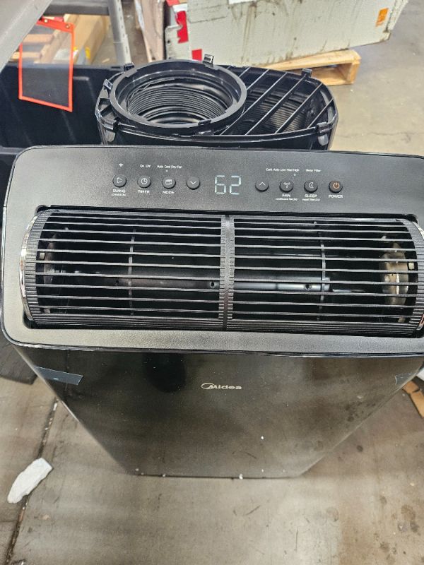 Photo 1 of Midea Duo 14,000 BTU (12,000 BTU SACC) High Efficiency Inverter, Ultra Quiet Portable Air Conditioner, Cools up to 550 Sq. Ft., Works with Alexa/Google Assistant, Includes Remote Control & Window Kit