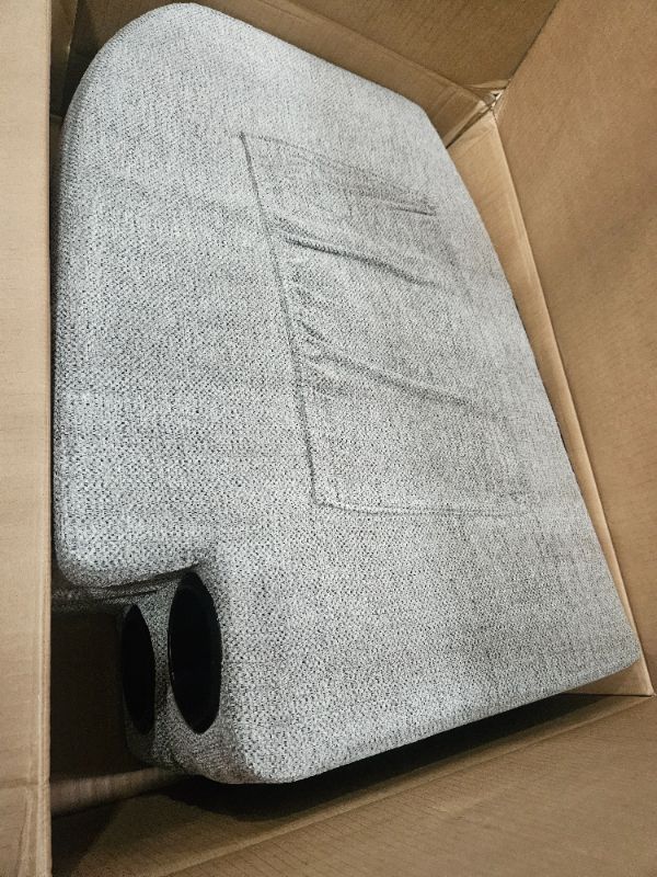 Photo 1 of ** only box # 2 is included, missing parts ** Phoenix Home Manual Recliner Chair with Massage and Heat Ergonomic Overstuffed Breathable Fabric Reclining Chair with 2 Side Pockets, 2 Cup Holders, Remote Control, Living Room, Bedroom, Gray