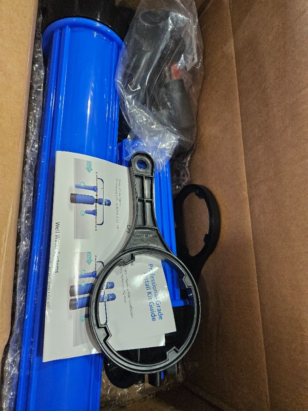 Photo 1 of ** Only box # 3 is included of the 4 box set ** Aquasana Whole House Water Filter System | 1,000,000 Gallons | Salt-Free Softener Alternative | UV, Carbon & KDF | Tackles up to 99.99% Chlorine, Bacteria, Viruses, Cysts & Scale | EQ-1000-AST-UV