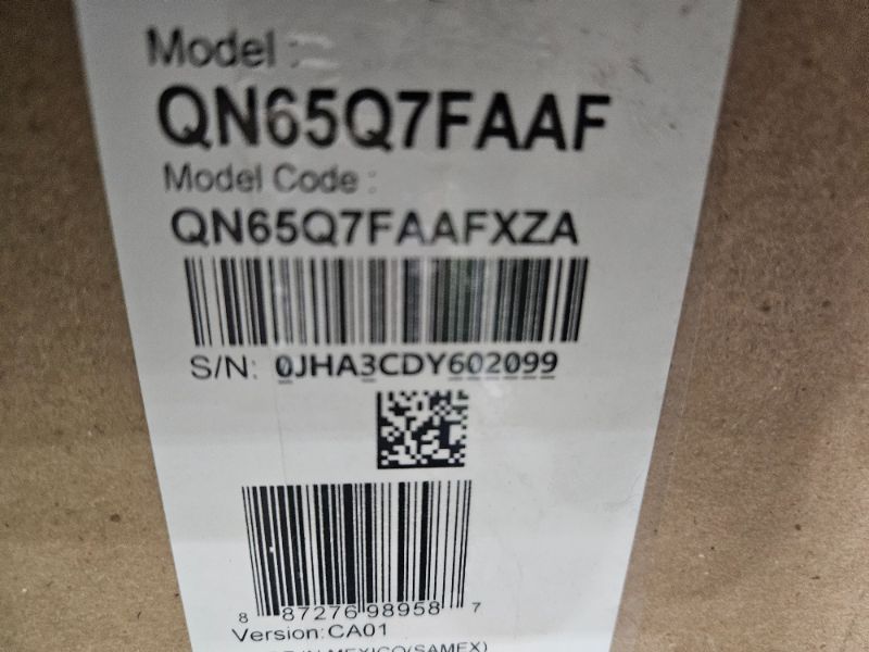 Photo 1 of ** Broken screen ** Samsung 65-Inch Class QLED Q7F Series Samsung Vision AI Smart TV (2025 Model, 65Q7F) Quantum HDR, Object Tracking Sound Lite, Q4 AI Gen1 Processor, 4K upscaling, Gaming Hub, Alexa Built-in