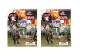 Photo 1 of (2 pack) Jurassic World 8 Count Mini Play Pack with Small Coloring Book and Crayons, Paper Party Favors