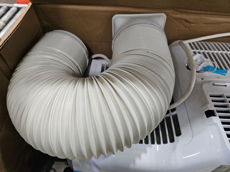 Photo 1 of ** For parts only, does not power on ** BLACK+DECKER Portable Air Conditioner, 9,000 BTU (5,300 BTU SACC) for Rooms up to 400 Sq. Ft., Portable AC with Follow Me Remote Control and Window Kit, BPACT08WT, White