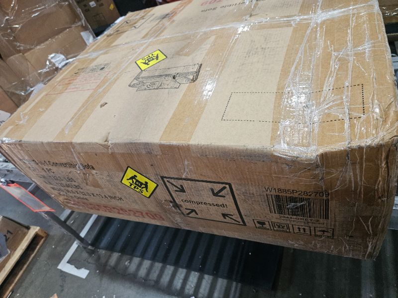 Photo 1 of (missing screws/ parts missing) 3 in 1 Queen Size Pull Out Sleeper Sofa Couch Bed, Cloud Velvet Convertible Loveseat Futon Lounge Recliner Sofabed with Thicked Cushions and Side Storage for Living Room,Bedroom,Apartment,Office