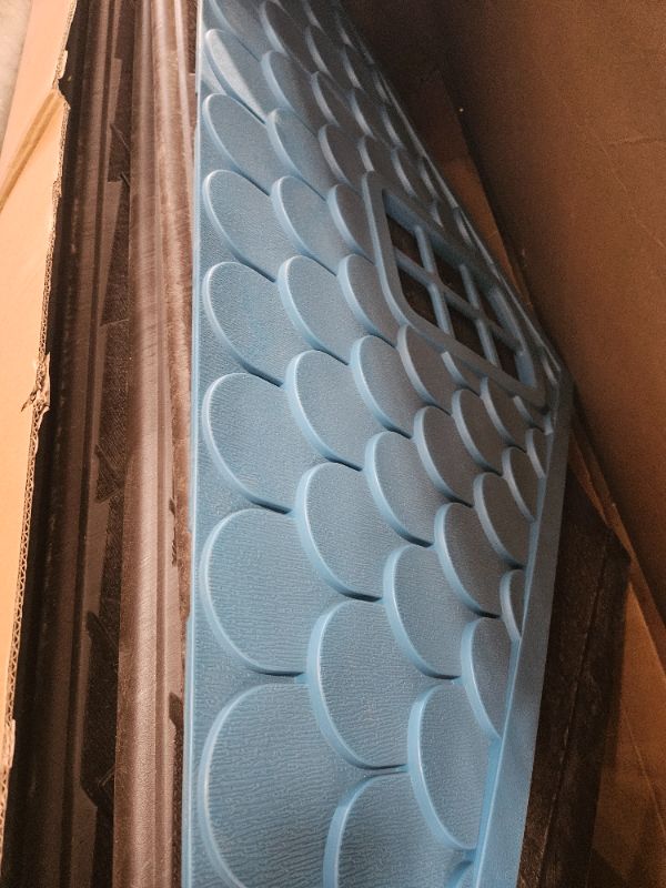 Photo 1 of ** Box 1 of 2 only, missing parts **  Lifetime Heavy Duty Plastic Outdoor Playhouse, 6ft x 6ft x 7 ft Tall, Beige & Blue