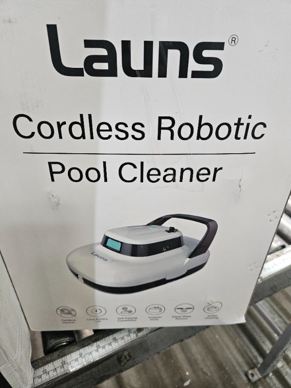 Photo 1 of (2025 Upgrade) Launs S1 Cordless Robotic Pool Cleaner, Dual Motors & Suction Ports Automatic Pool Vacuum Robot Lasts up to 90 Min, Self-Parking Ideal for Above Ground Pools (New)
