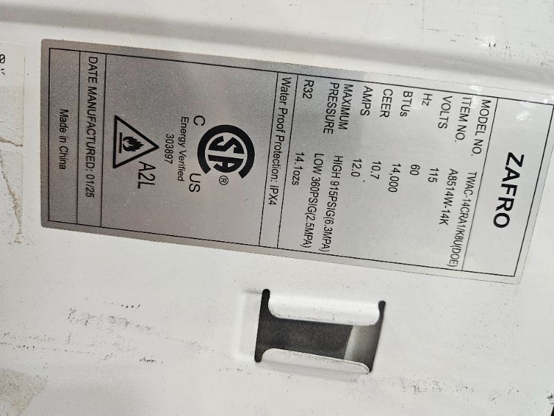 Photo 1 of ** does not power on, for parts only ** Zafro 12,000 BTU 115V Through the Wall Air Conditioner