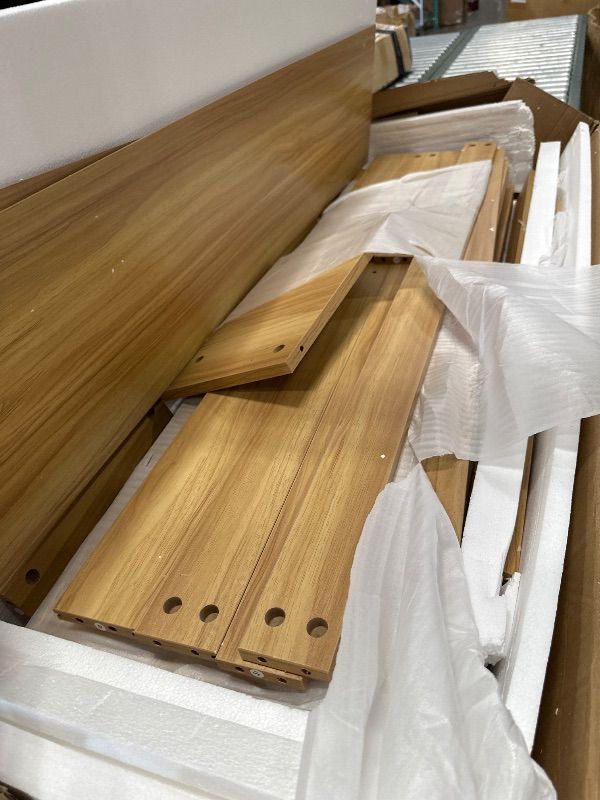 Photo 1 of ***PARTS ONLY**** Jocoevol Fluted 7 Drawers Dresser for Bedroom, Modern Chest of Drawers with Metal Handle, Wood Dresser TV Stand, Wooden Closet Clothes Storage Organizer for Living Room, Hallway (Natural Oak)