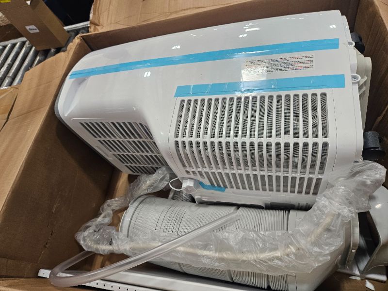 Photo 1 of ** does not power on for parts only ** BLACK+DECKER Portable Air Conditioner, 9,000 BTU (5,300 BTU SACC) for Rooms up to 400 Sq. Ft., Portable AC with Follow Me Remote Control and Window Kit, BPACT08WT, White