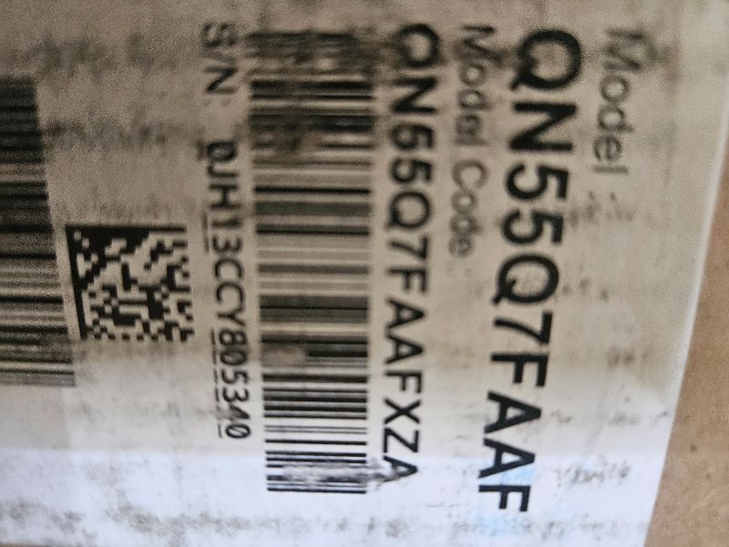 Photo 1 of ** broken screen, final sale **  Samsung 55-Inch Class QLED Q7F Series Samsung Vision AI Smart TV (2025 Model, 55Q7F) Quantum HDR, Object Tracking Sound Lite, Q4 AI Gen1 Processor, 4K upscaling, Gaming Hub, Alexa Built-in