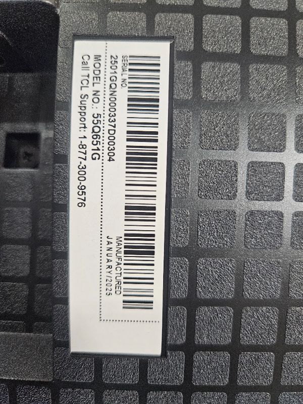Photo 1 of ** broken screen, final sale ** TCL 55-Inch Q65 QLED 4K UHD Smart TV with Google TV (55Q651G, 2024 Model) Dolby Vision, Dolby Atmos, HDR Pro+, Game Accelerator Enhanced Gaming, Voice Remote, Works with Alexa, Streaming Television