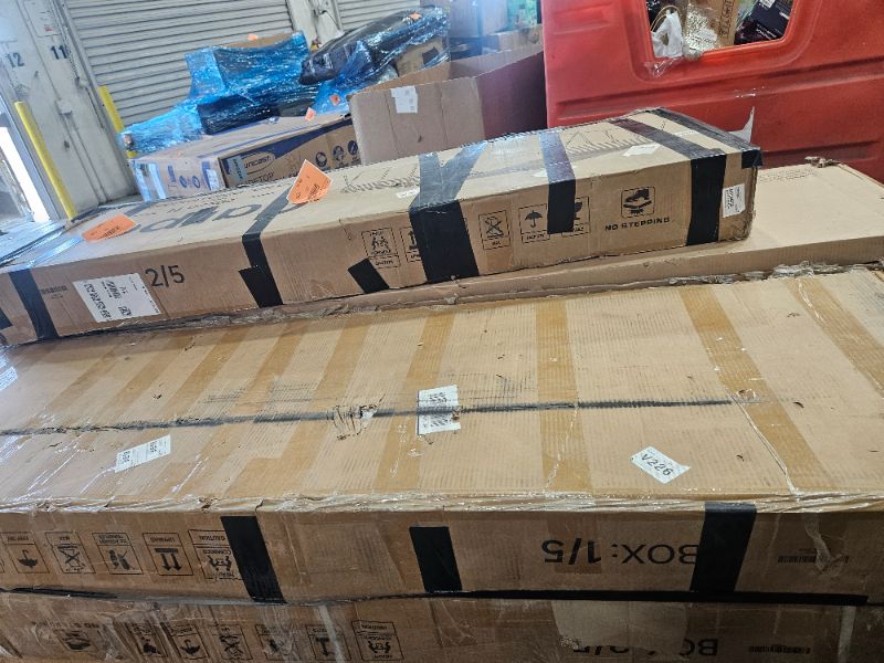 Photo 1 of ** only 4 out of 5 boxes are included missing parts ** truck pick up recommended ** Real Relax 20x20ft Heavy Duty Metal Carport with Galvanized Steel Roof, 4 Support Legs, Outdoor Car Port Shelter for 2 Cars, Trucks and Boats
