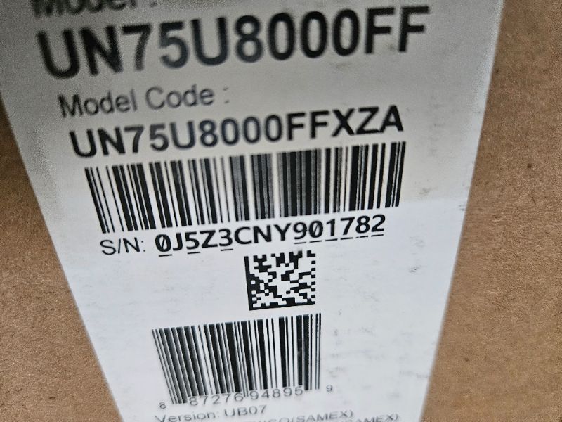 Photo 1 of ** screen is broken and peeling off, final sale ** Samsung 75-Inch Class Crystal UHD U8000F 4K Smart TV (2025 Model) Endless Free Content, Crystal Processor 4K, MetalStream Design, Knox Security, Alexa Built-in