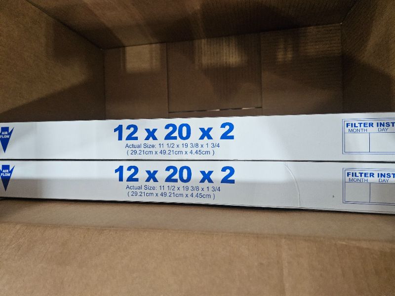 Photo 1 of **** ONLY 2*** Nordic Pure 12x20x2 (11 1/2 x 19 3/8 x 1 3/4) Pleated MERV 14 Air Filters 2 Pack