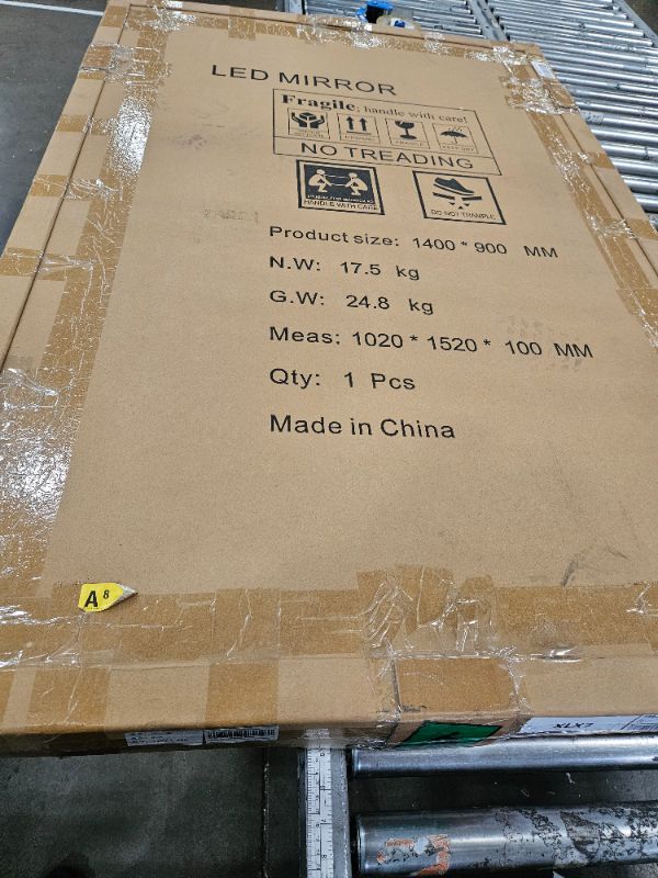 Photo 1 of ***(MAJOR DAMAGE/ SEE NOTES)***oneup 55x36 Inch LED Bathroom Mirror,RGB Color Changing Bathroom Mirror with Lights,Anti-Fog Wall-Mounted Vanity Mirrors,Smart Dimmable Multicolor Lighted,IP54 Waterproof