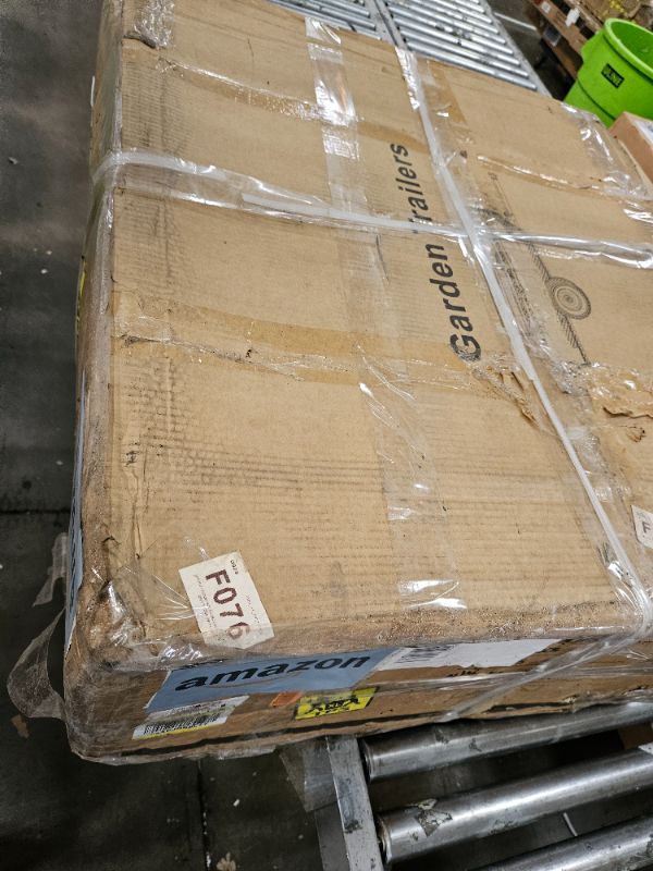 Photo 1 of ***PARTS ONLY***1500 lbs Heavy-Duty Steel Dump Cart - 15 Cubic Feet Garden Utility Trailer with Removable Sides, Hand-Pull or Foot Pedal Dumping for ATVs, UTVs, Lawn Mowers, and Tractors (Orange)