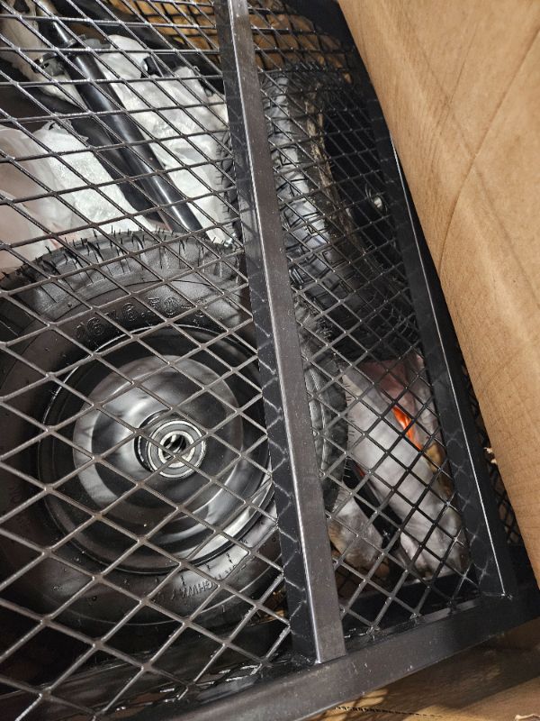 Photo 1 of ***PARTS ONLY***1500 lbs Heavy-Duty Steel Dump Cart - 15 Cubic Feet Garden Utility Trailer with Removable Sides, Hand-Pull or Foot Pedal Dumping for ATVs, UTVs, Lawn Mowers, and Tractors (Orange)