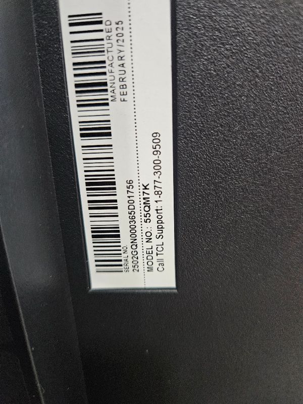 Photo 1 of ** broken screen, final sale ** TCL 55-Inch Class QM7K Series QD-Mini LED 4K UHD Google Smart TV Best Premium Mini-LED TV - QLED, 144hz, 240hz Gaming Rate, Anti-Reflective Screen, Bang & Olufsen Audio, Atmos (55QM7K, 2025 Model)