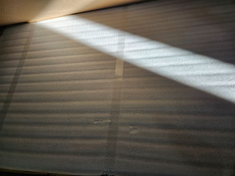 Photo 1 of ***************HAS MAJOR CRACK (SEE 3RD PICTURE)***************
Flash Furniture Hercules Series 8' x 40" Rustic Solid Pine Folding Dining Table, Rectangular Antique Farmhouse Dining and Event Extension Table