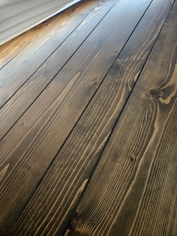 Photo 1 of ***************HAS MAJOR CRACK (SEE 3RD PICTURE)***************
Flash Furniture Hercules Series 8' x 40" Rustic Solid Pine Folding Dining Table, Rectangular Antique Farmhouse Dining and Event Extension Table