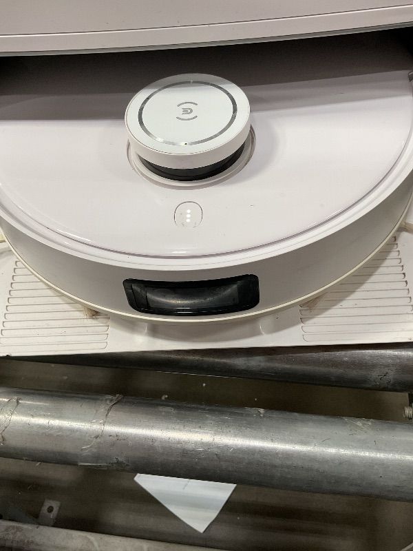 Photo 1 of *** Used item dirty, powers on unable to test further **** ECOVACS DEEBOT T10 OMNI Robot Vacuum and Mop Combo, Auto Self-Emptying, Auto Mop Cleaning, Hot Air Drying, 5000Pa Suction, OZMO TURBO Deep Mopping with Precision Mapping and Obstacle Avoidance, Wh