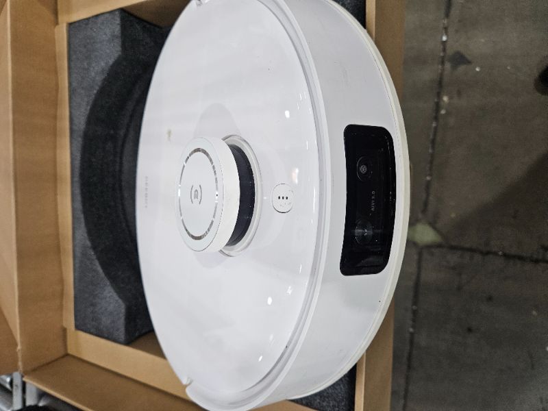 Photo 1 of *** Used item dirty, powers on unable to test further **** ECOVACS DEEBOT T10 OMNI Robot Vacuum and Mop Combo, Auto Self-Emptying, Auto Mop Cleaning, Hot Air Drying, 5000Pa Suction, OZMO TURBO Deep Mopping with Precision Mapping and Obstacle Avoidance, Wh