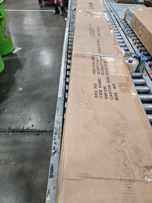 Photo 1 of ** Only box A is included side posts, missing the rest of the set **  Garvee 20'x25'x13' Metal Carport for 2 Cars, Heavy Duty, Extra Tall, Reinforced Steel Frame, Snow Load 18,000 lbs, Permanent Shelter for Trucks & Boats
