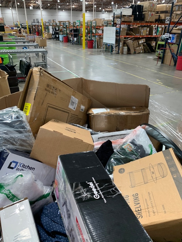 Photo 1 of ****FINAL SALE**** NELLIS AUCTION NO SALE PALLET These big variety boxes contain between 200 and 400 items, each with an unknown average retail value and condition. They consist of exception items, such as those not wanted by customers or rejected due to