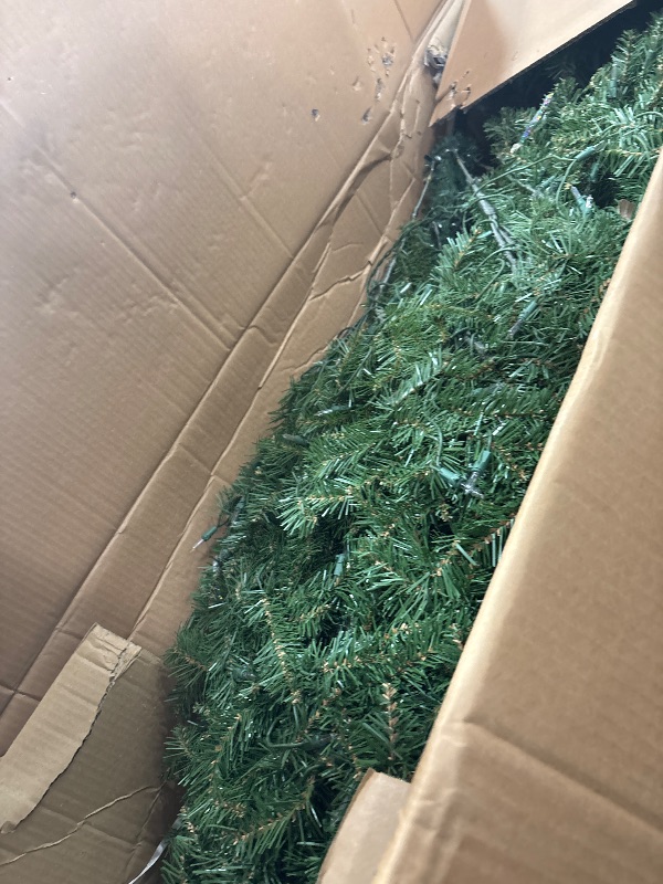 Photo 1 of *** FOR PARTS***     National Tree Company 'Feel Real' Pre-lit Artificial Christmas Tree Includes Pre-strung White Lights Jersey Fraser Fir - 7.5 ft