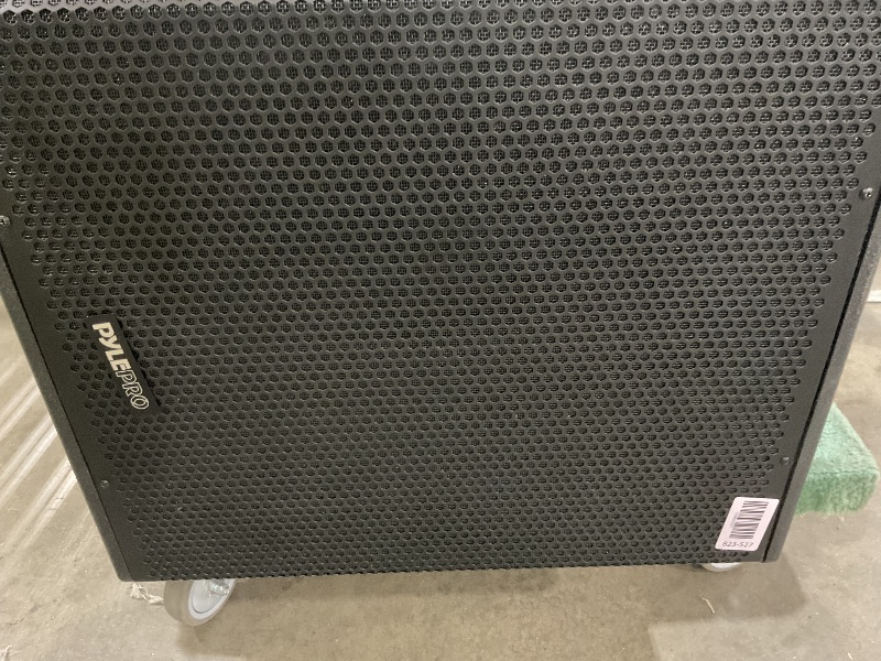 Photo 1 of ** Does not power on, for parts only, FINAL SALE **** Pyle 3000 Watts Box Subwoofer Speaker - Active Powered 18” inch Woofer, Loud Bass, with DSP Digital Signal Processor for Home Theater System, Pro DJ Sound, Pole Mount Socket and Carrying Handles