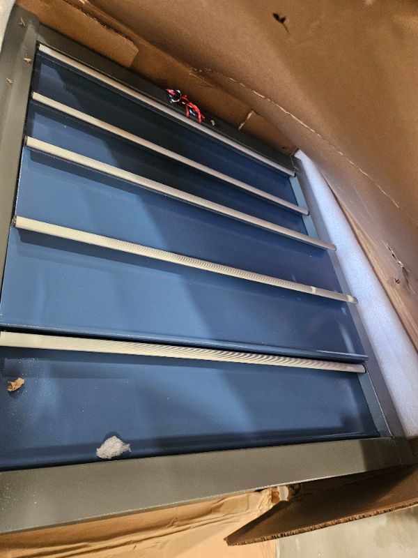 Photo 1 of *************SEE NOTES***********
Heavy-Duty 5-Drawer Rolling Tool Chest with Wheels, Steel Tool Storage Cabinet with Lock & Liner for Workshop for Workshop/Garage - Includes 5 Organizer Boxes, Blue-Grey