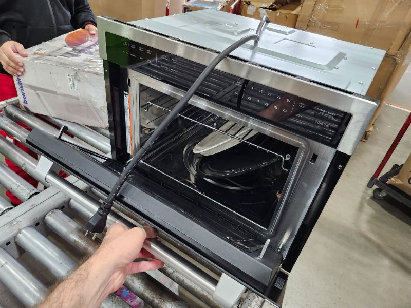 Photo 1 of ***************FOR PARTS ONLY- NONFUNCTIONAL***************
KoolMore 24 Inch Built-in Convection Oven and Microwave Combination with Broil, Soft Close Door, 1000 Watt Power, Stainless Steel Finish, Touch Control LCD Display (KM-CWO24-SS)