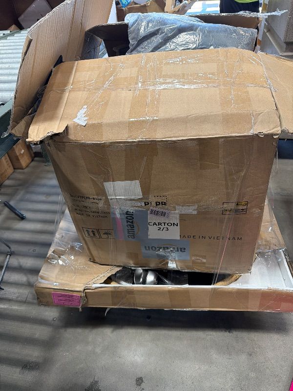 Photo 1 of **************INCOMPLETE ITEM, THIS IS ONLY CARTON #1 AND #2 OUT OF 3 TOTAL*************
YITAHOME 6 Piece Patio Dining Set w/10ft Umbrella, 4-Person Outdoor Dining Set w/Tempered Glass Tabletop & 4 Dining Chairs, Outdoor Patio Dining Set for Deck Lawn Por