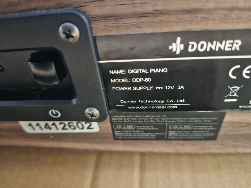 Photo 1 of ***SOLD FOR PARTS*** Donner DDP-80 Electric Piano 88 Keys Weighted Piano, Hammer Mechanism II, Home Digital Pianos Full Size Keyboard with Stand, Triple Pedal, USB MIDI and Headphone Jack, Walnut Wood Colour