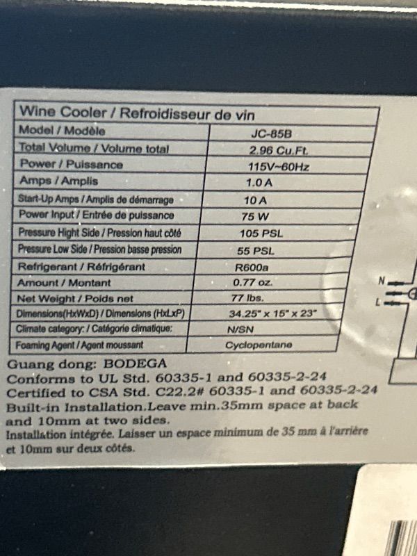 Photo 1 of **LEAKING FREON, TESTED TURNS ON*** Antarctic Star Wine Fridge,15 Inch Wine Cooler Refrigerator Under Counter(41-68°F),28 Bottles Built-in Dual Zone &Freestanding Wine Refrigerator with Stainless Steel & Double-Layer Tempered Glass Door