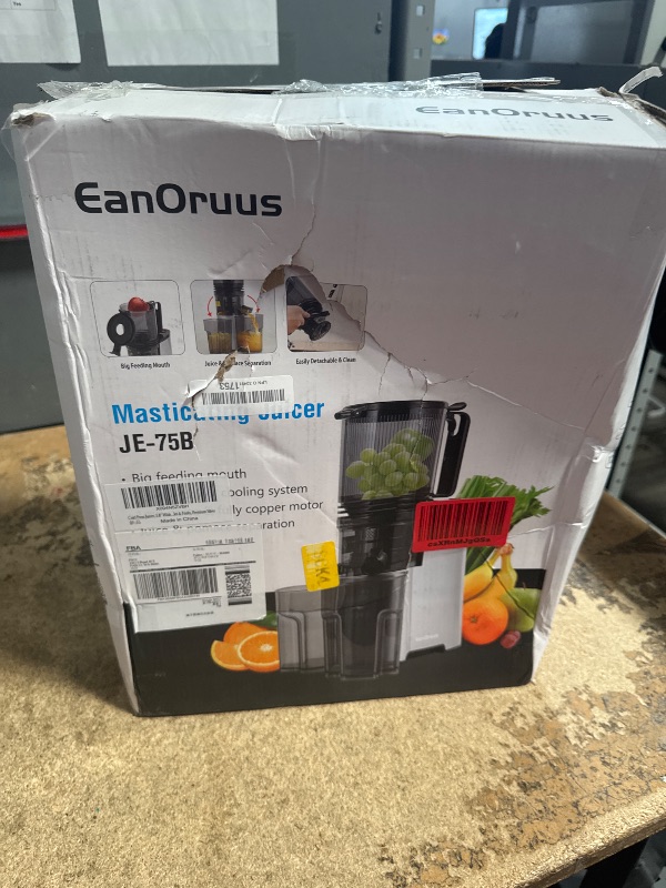 Photo 1 of (NON-FUNCTIONAL) (PARTS) Cold Press Juicer, 5.8" Wide Feed Chute Juice Extractor Machine with 400W, High Juice Yield, Slow Masticating Juicer for Whole Vegetables & Fruits, Metallic Silver
