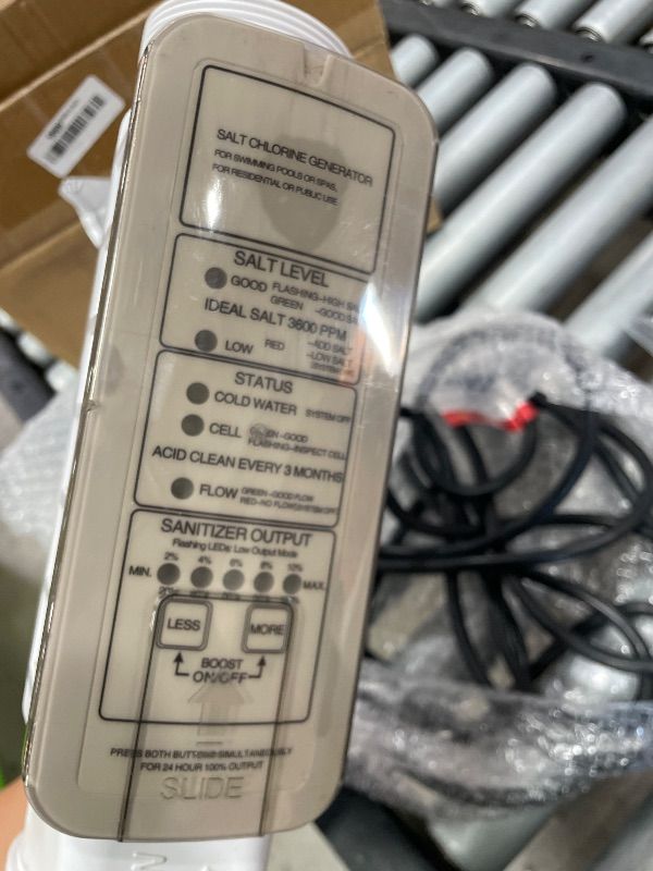 Photo 1 of (item incomplete)(sold for parts only) 520555 Salt Chlorine Generator Cell, Suitable for Pools Up to 40,000 Gallons, Includes 15' Cable 2" PVC Unions